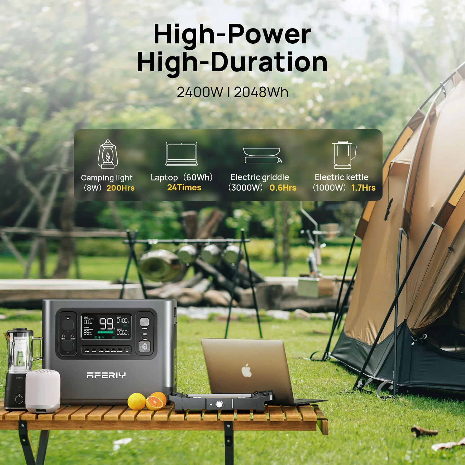 AFERIY P210 2400W Solar Generator Kit - Image 6